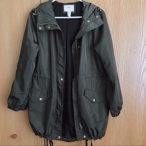 Drawstring Hooded Parka